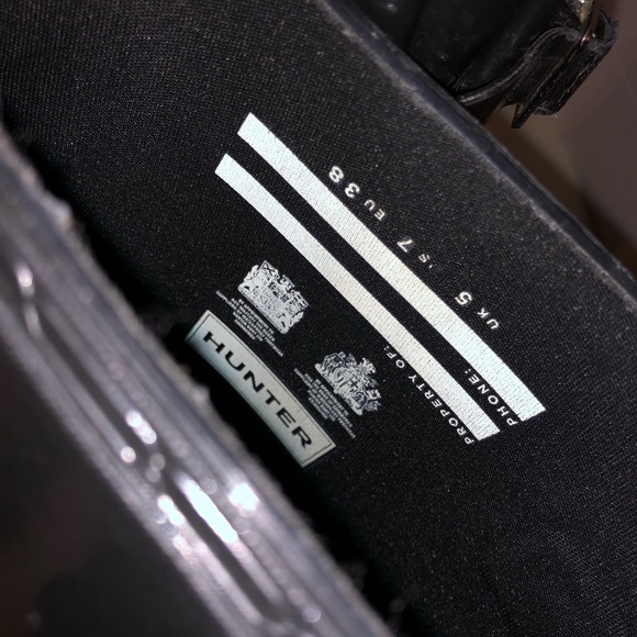 Hunter black rubber snow rain boots size 7 women - Picture 4 of 9